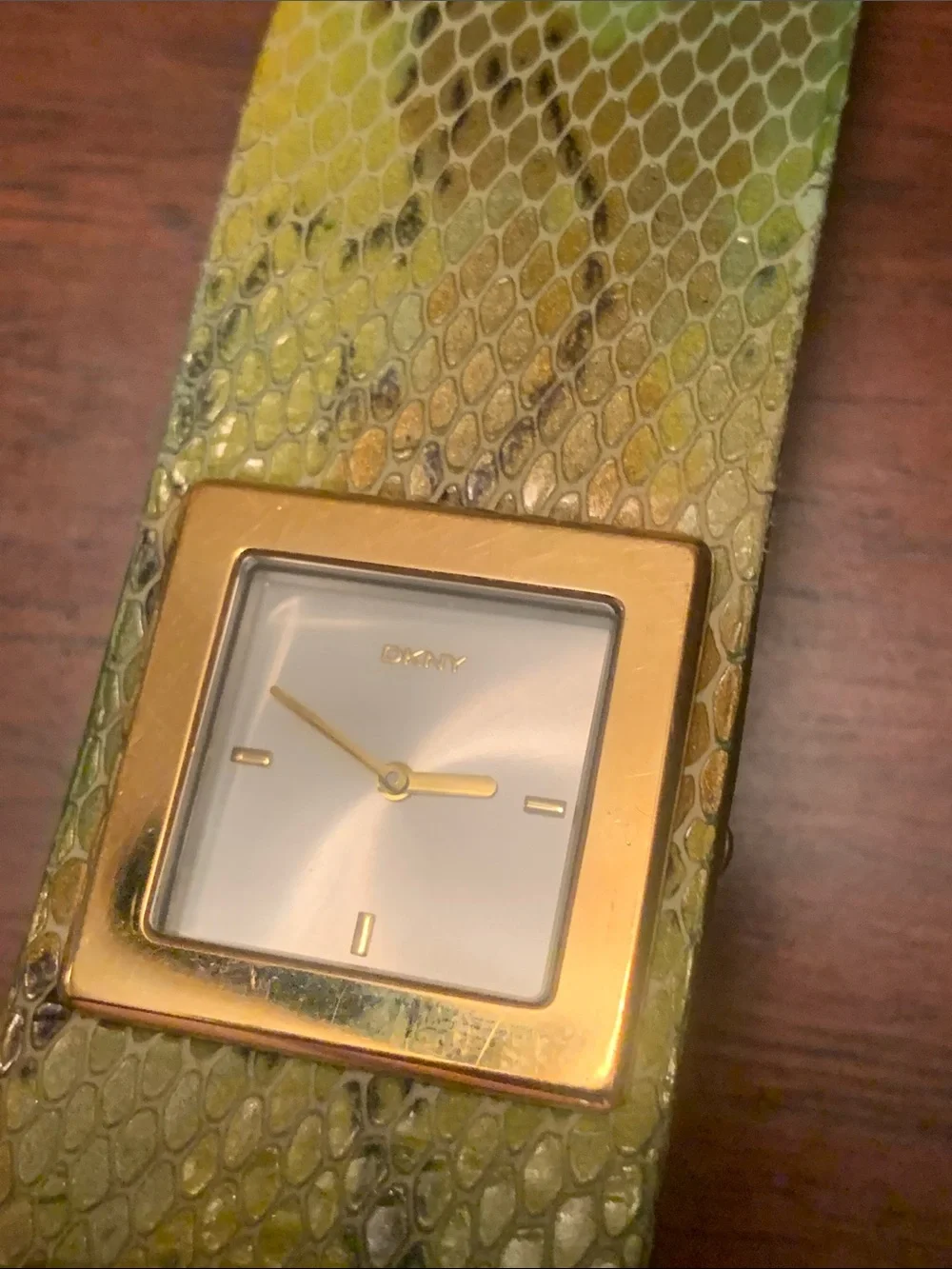 Limited edition rareDKNY collection rare watch with snake like skin belt. Must!